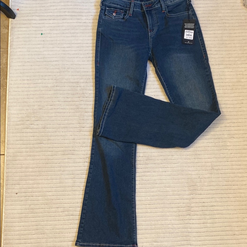 TRUE RELIGION.Women's Blue Jeans Perfect For Any Casual Occasion